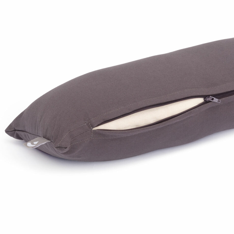 bolster de yoga coussin pranayama eco anthracite