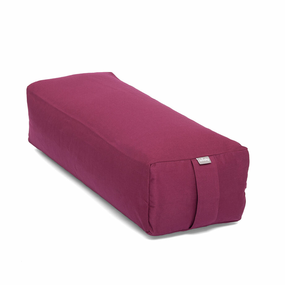 bolster de yoga rectangle salamba eco aubergine