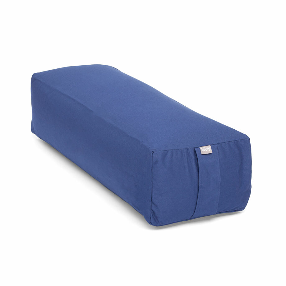bolster de yoga rectangle salamba eco bleu