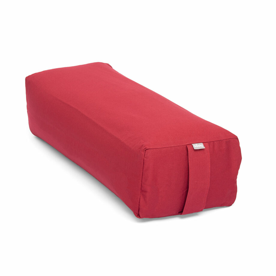 bolster de yoga rectangle salamba eco bordeaux