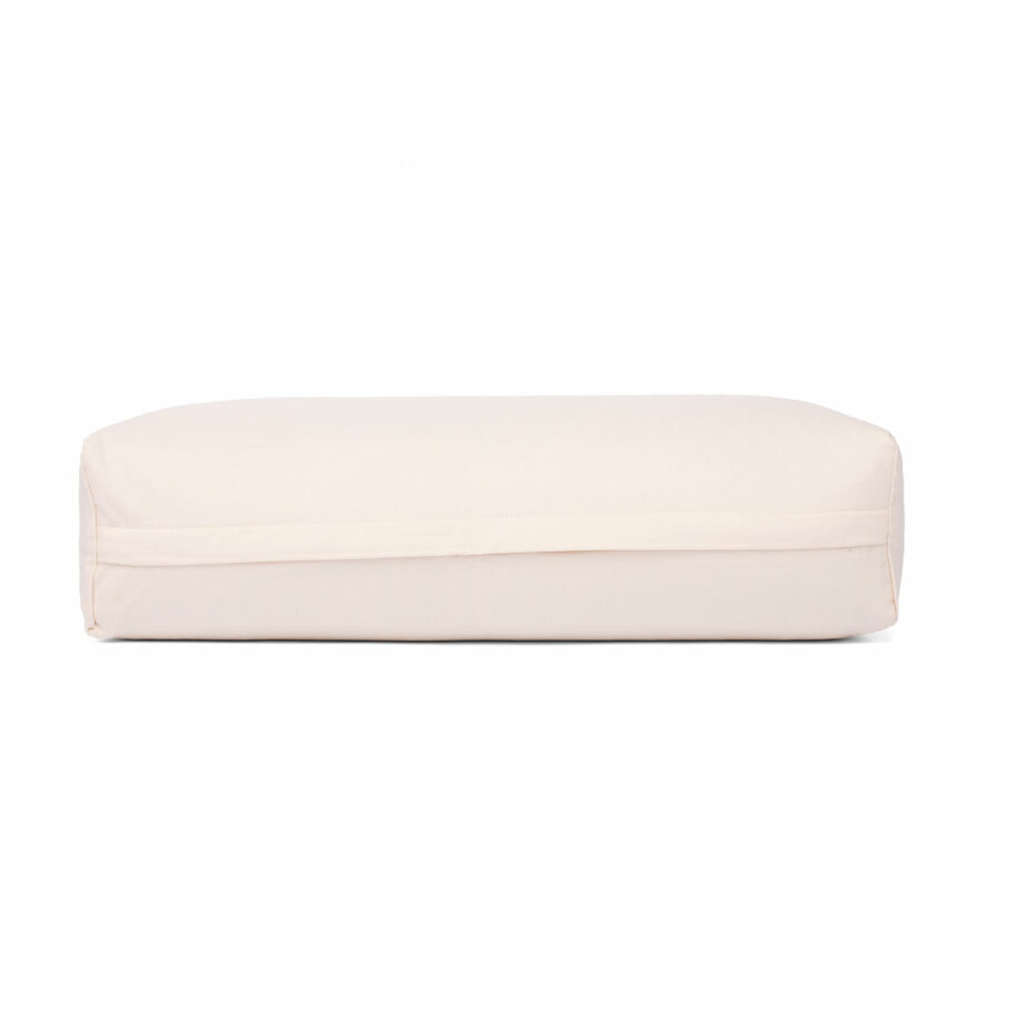 bolster de yoga rectangle salamba eco creme