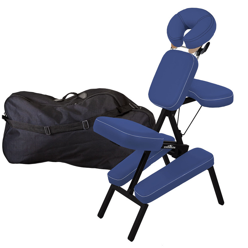 chaise de massage e-lite sac de transport bleue