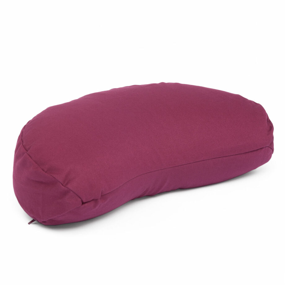 coussin de meditation croissant de lune aubergine