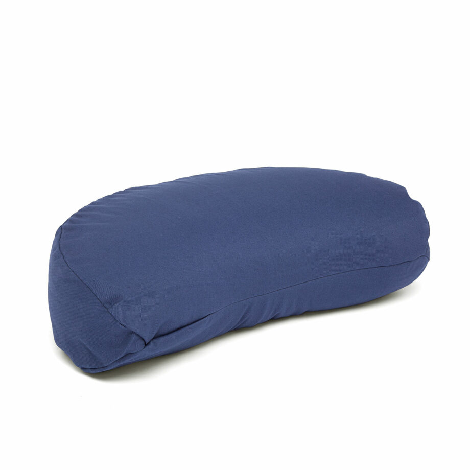 coussin de meditation croissant de lune bleu