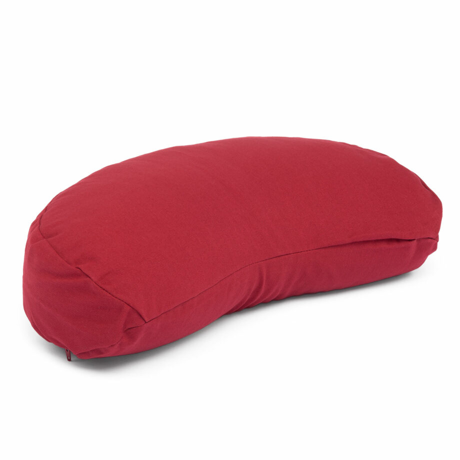 coussin de meditation croissant de lune bordeaux