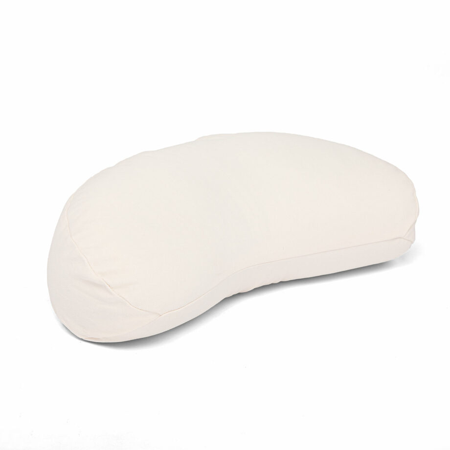 coussin de meditation croissant de lune ecru