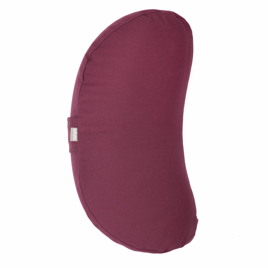 coussin de meditation croissant de lune aubergine