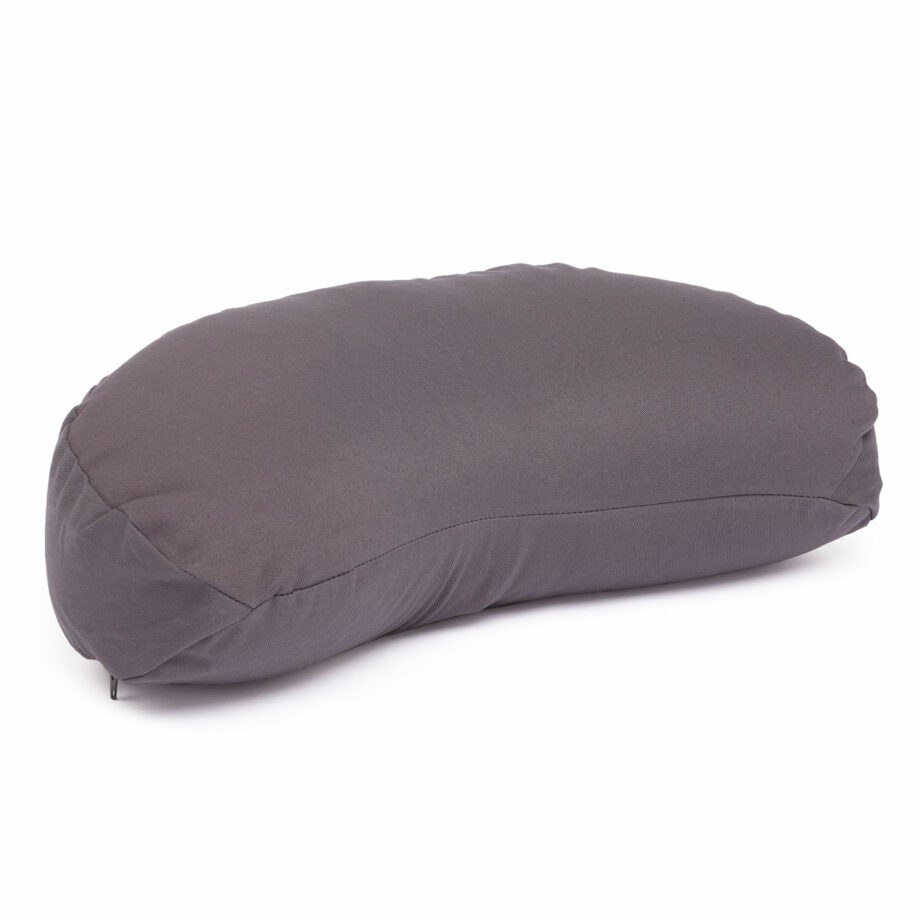 coussin de meditation croissant de lune gris