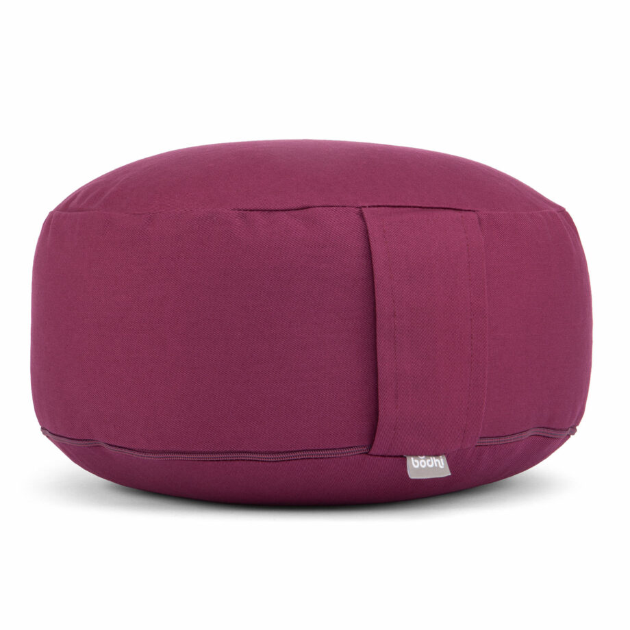 coussin de meditation rondo eco aubergine