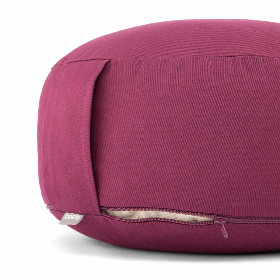 coussin de meditation rondo eco aubergine