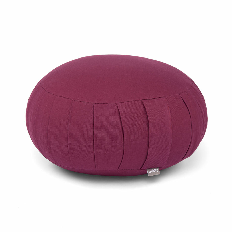 coussin de meditation zafu aubergine