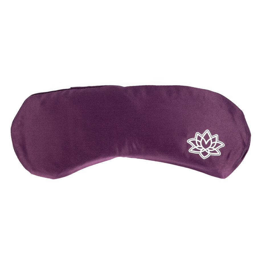 coussin pour les yeux en mako satin aubergine