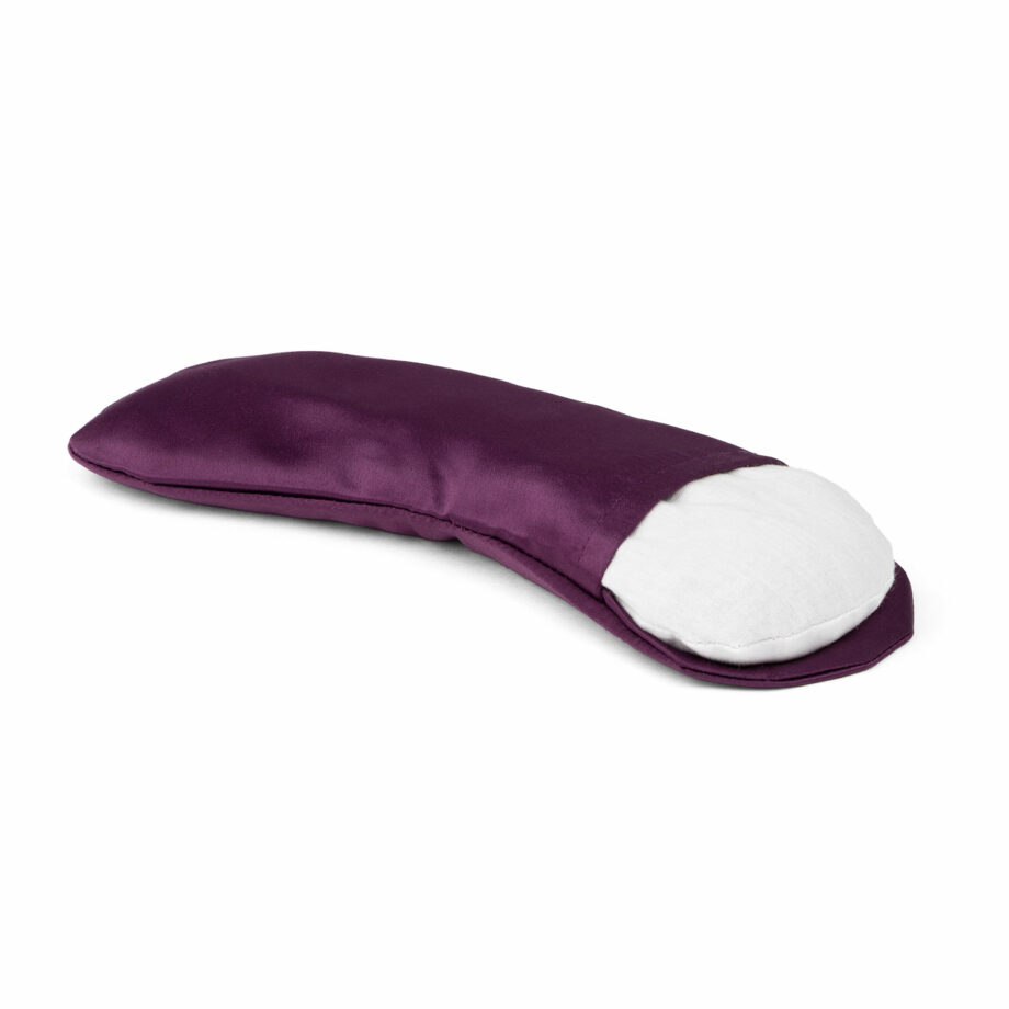 coussin pour les yeux en mako satin aubergine