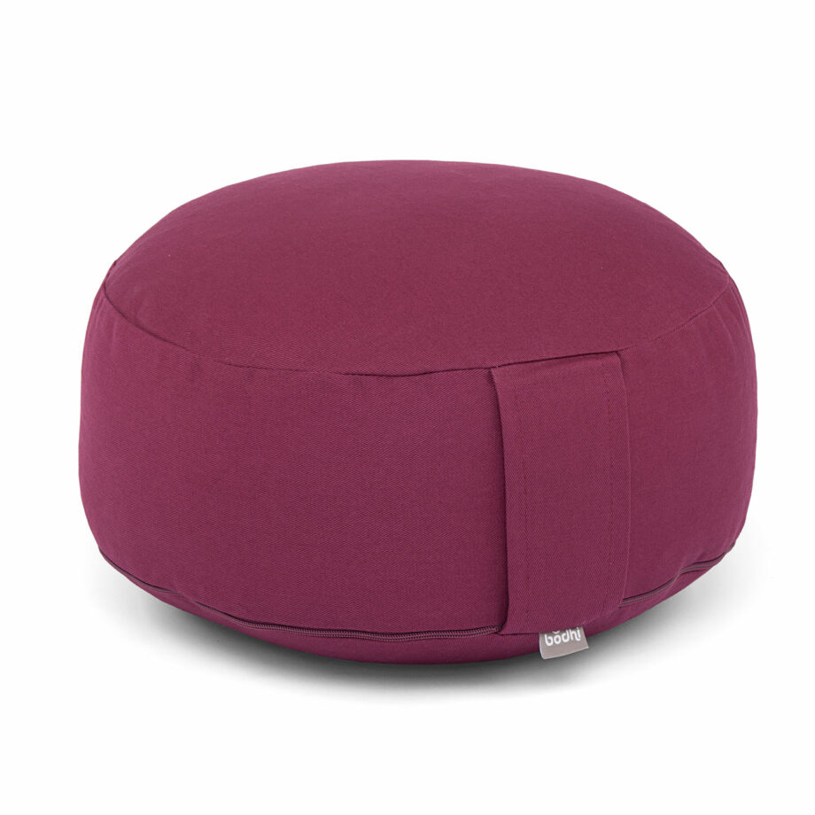 coussin de meditation rondo eco aubergine