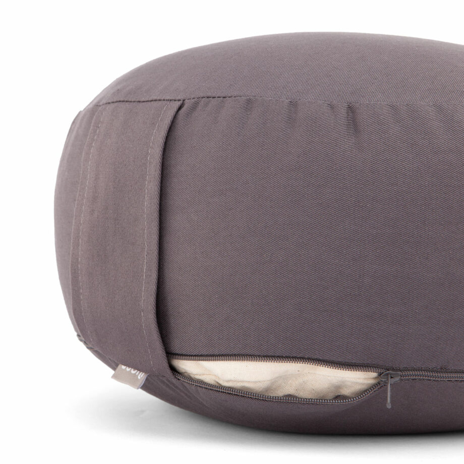 coussin de meditation rondo eco gris