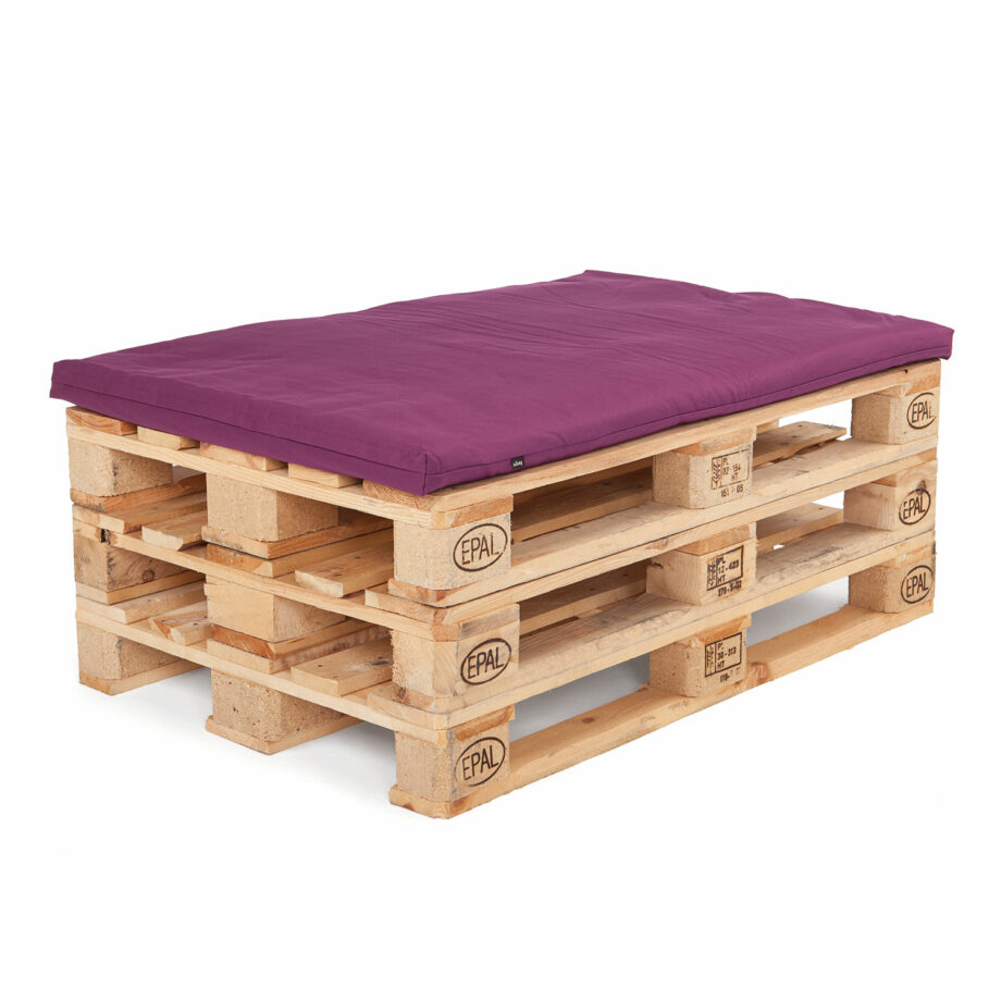 coussin pour palette aubergine