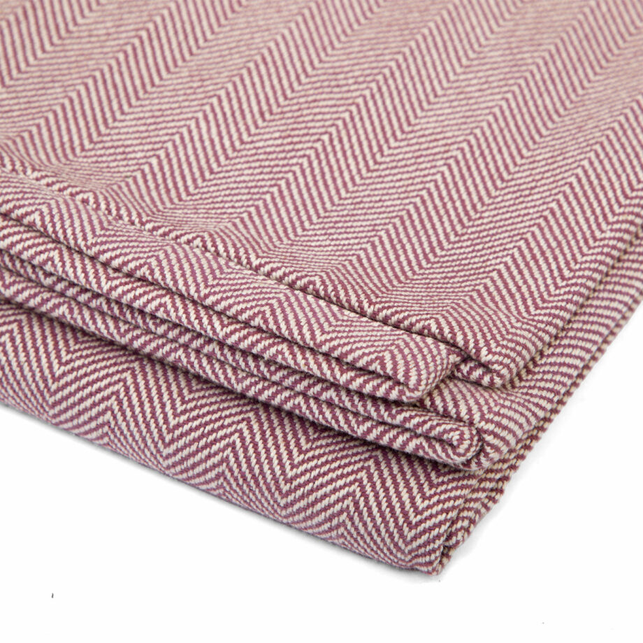 couverture en coton chevron nidra aubergine