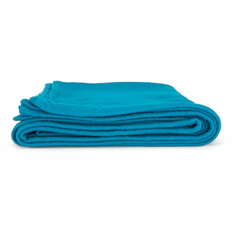 couverture coton shavasana petrole