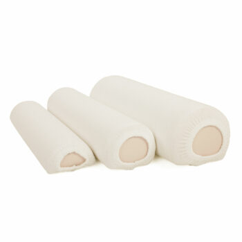 housse tissu eponge creme pour coussin cylindrique