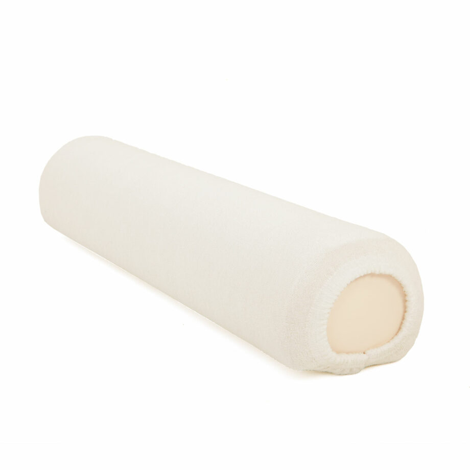 housse tissu eponge creme pour coussin cylindrique M