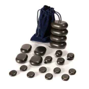 set de 20 pierres chaudes en basalte