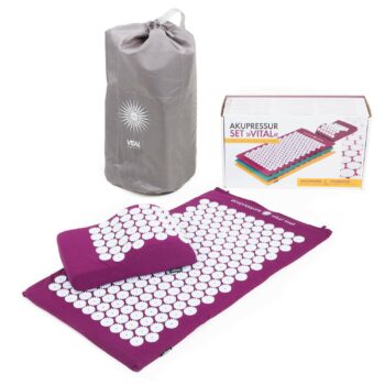 set de tapis acupression aubergine