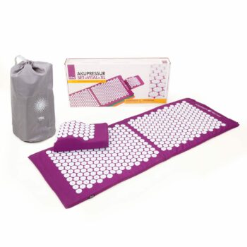 set tapis acupression xl aubergine