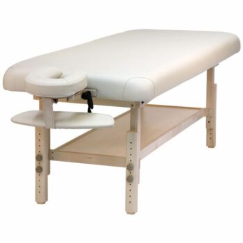 table de massage fixe en bois natura