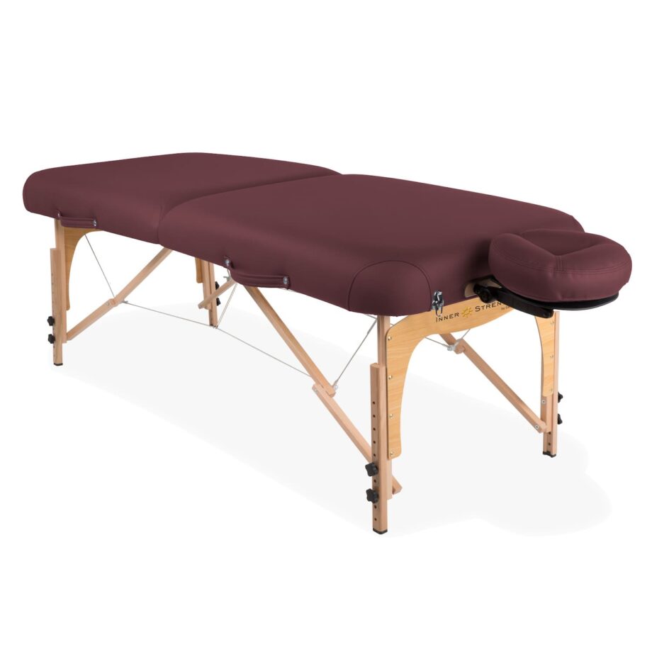 table de massage pliante E2 bordeaux