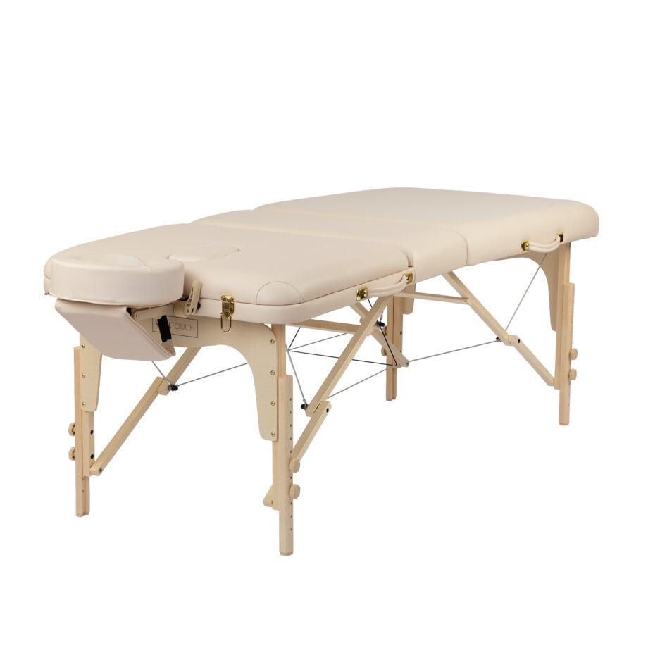 table de massage pliante dossier relevable deluxe creme