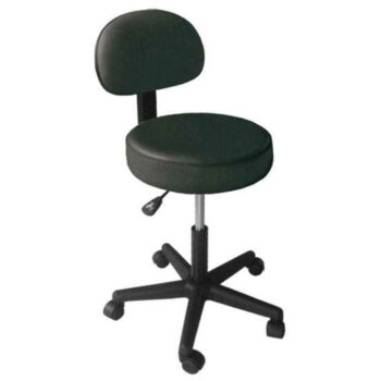 tabouret avec dossier noir