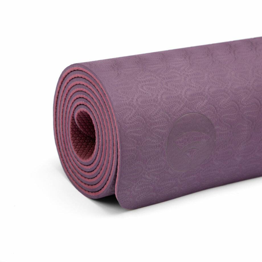 tapis de yoga lotus pro aubergine