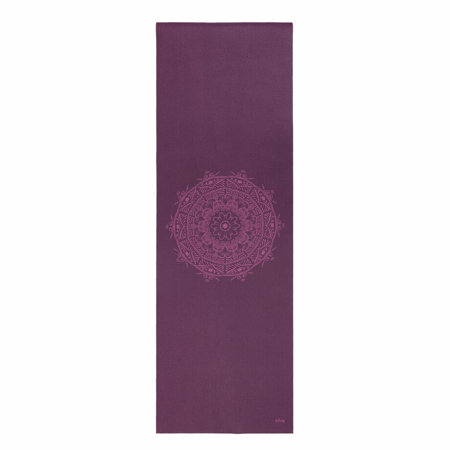 tapis de yoga mandala aubergine