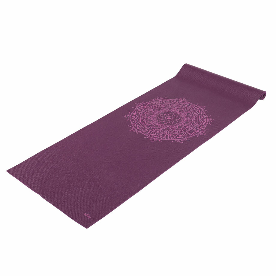 tapis de yoga mandala aubergine