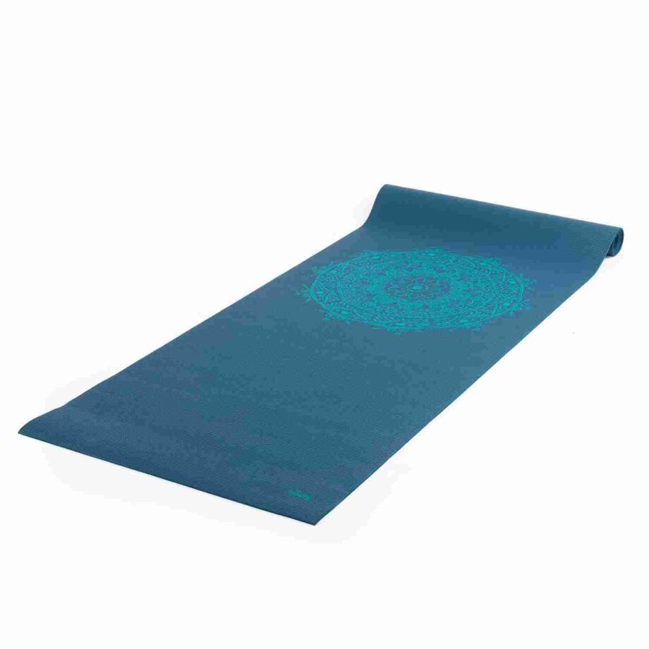 tapis de yoga mandala petrole