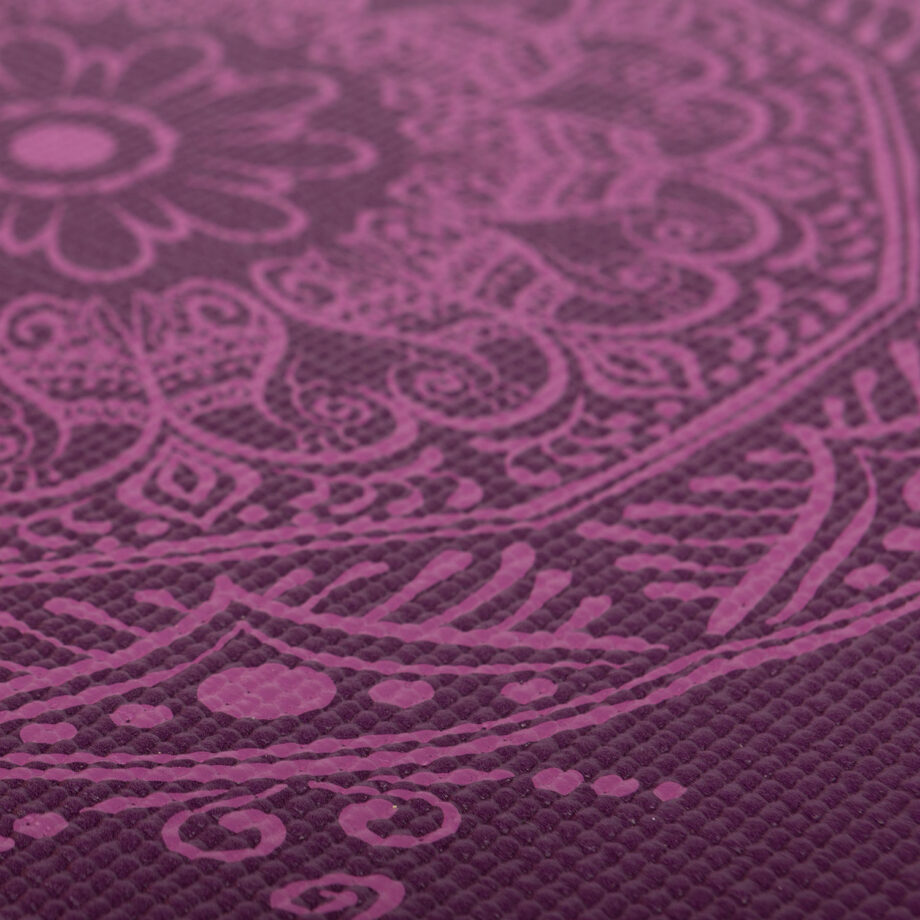 tapis de yoga mandala aubergine