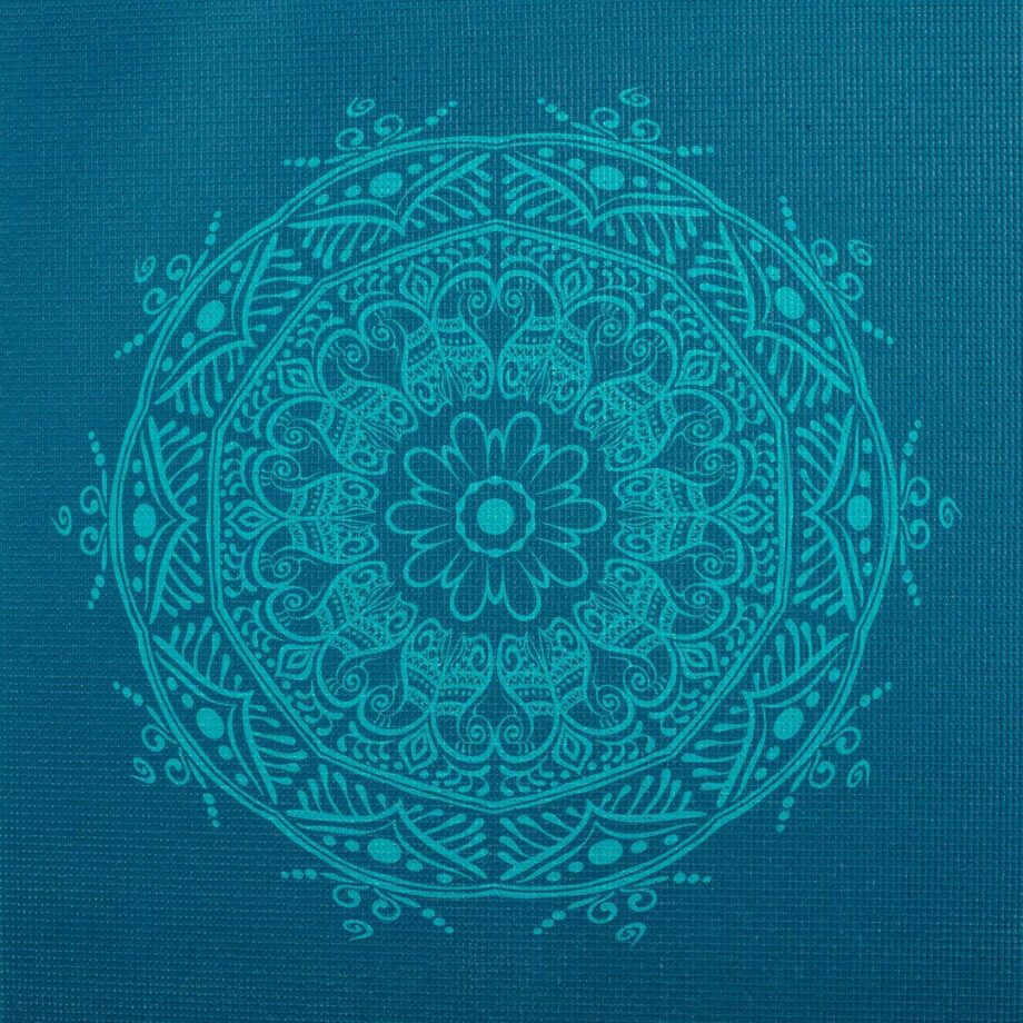 tapis de yoga mandala petrole