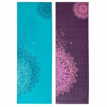 tapis de yoga mandala bicolore