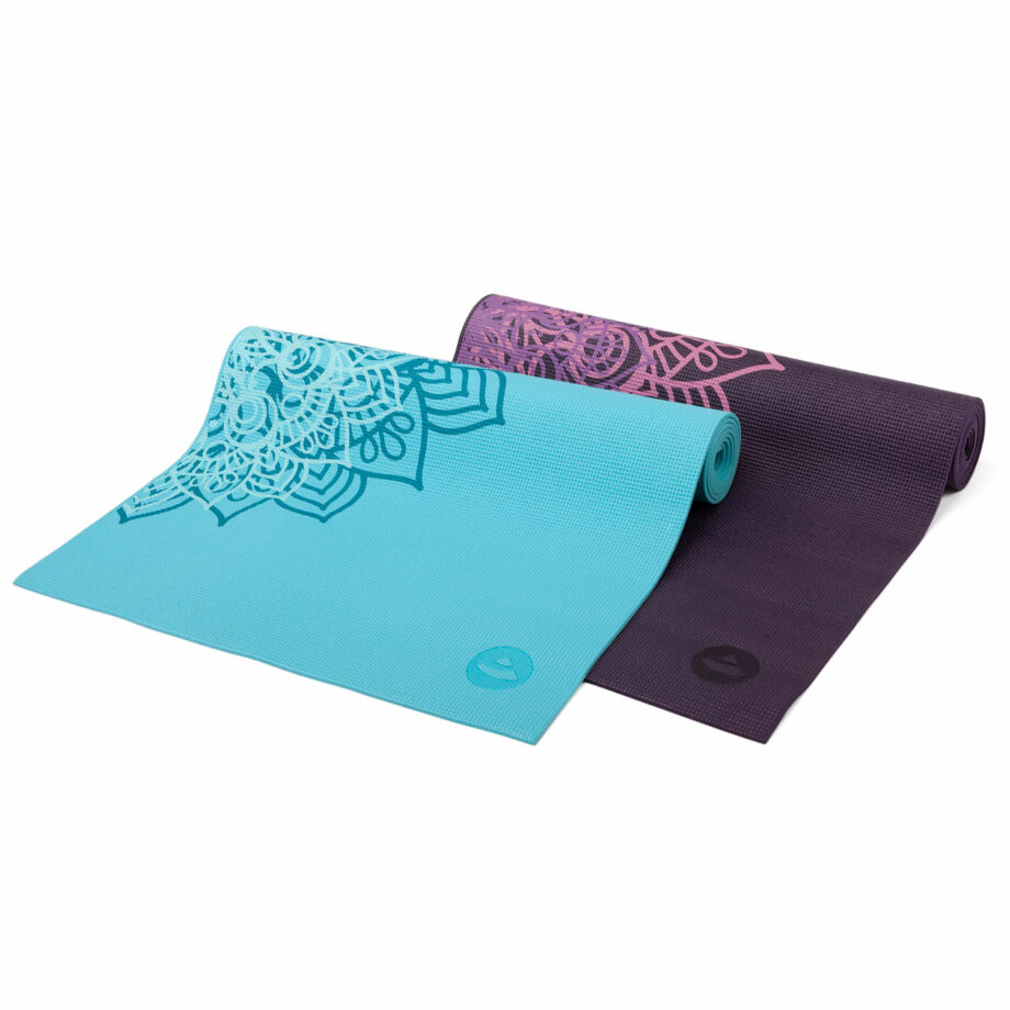 tapis de yoga mandala bicolore