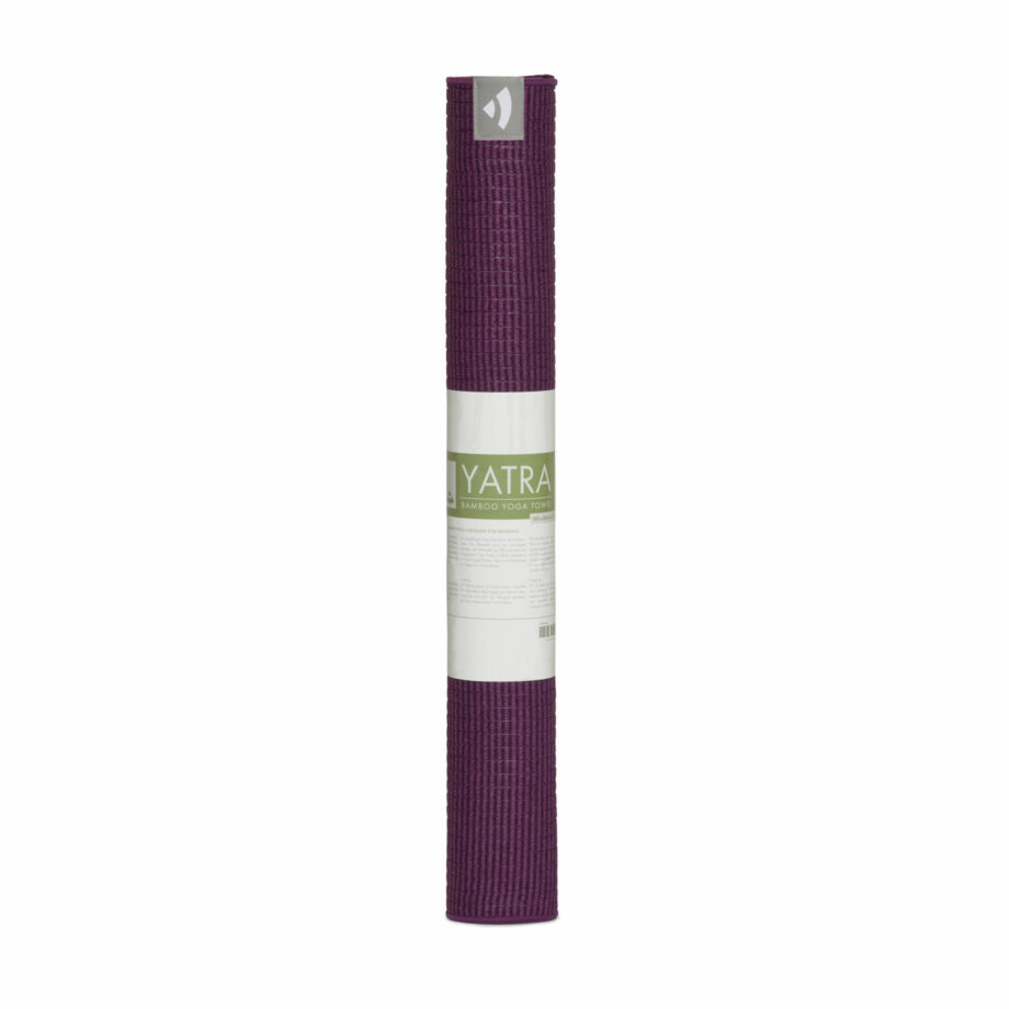 tapis de yoga serviette yatra aubergine