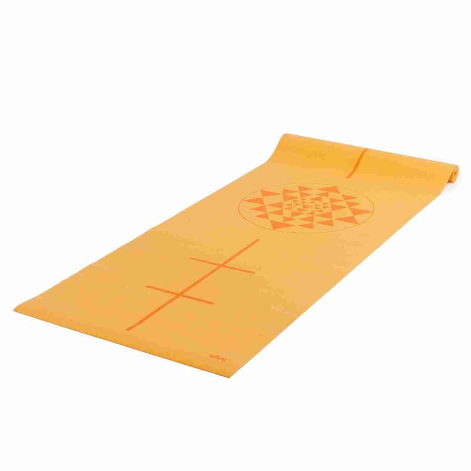 tapis de yoga yantra safran