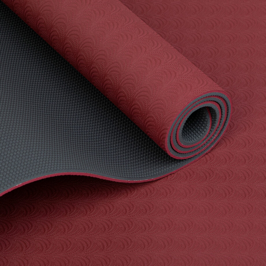 tapis de yoga lotus pro rouge