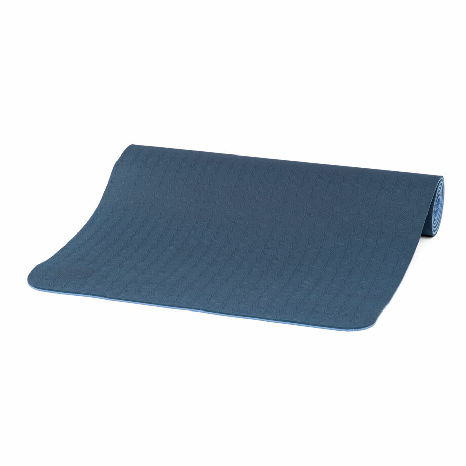 tapis de yoga lotus pro bleu