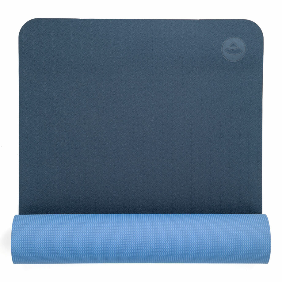 tapis de yoga lotus pro bleu