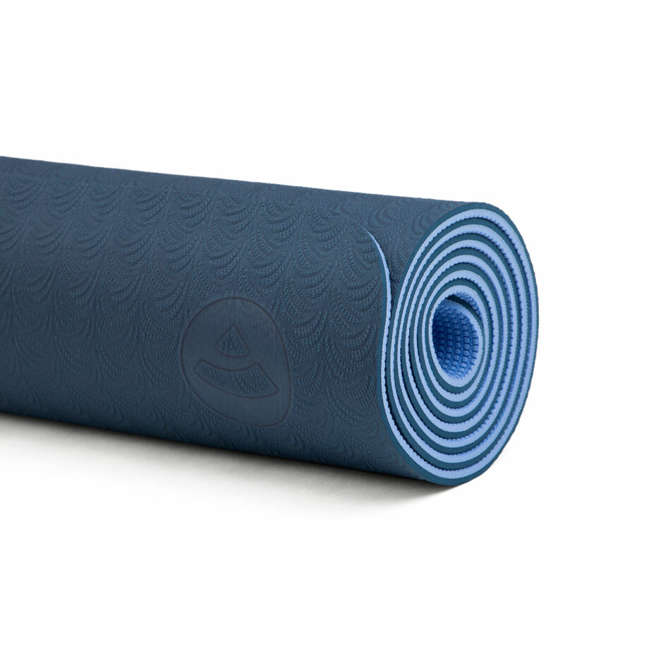 tapis de yoga lotus pro bleu