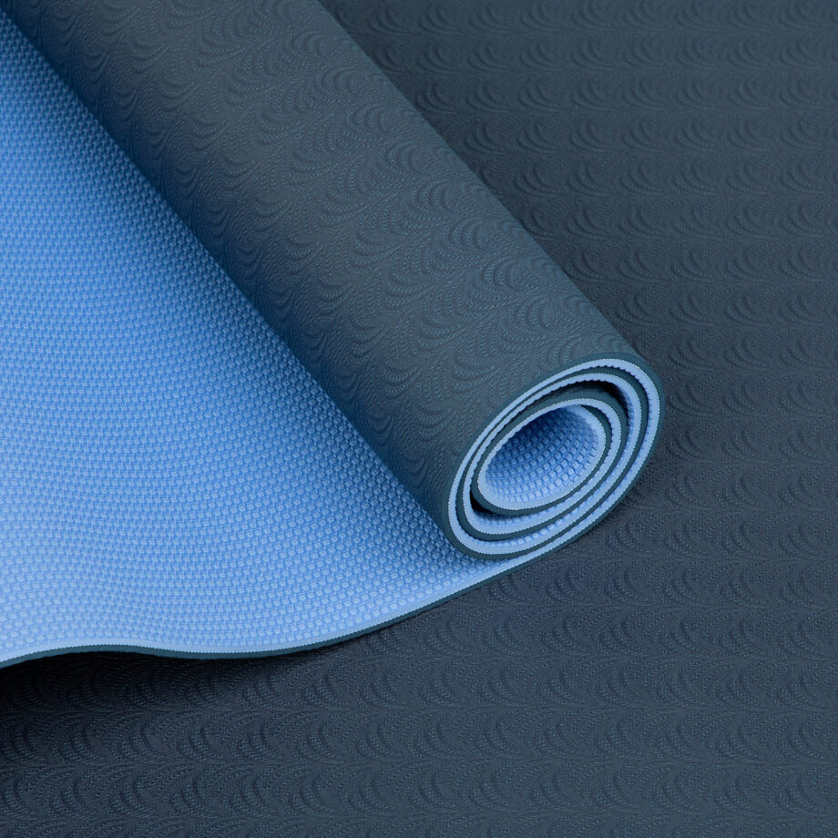 tapis de yoga lotus pro bleu