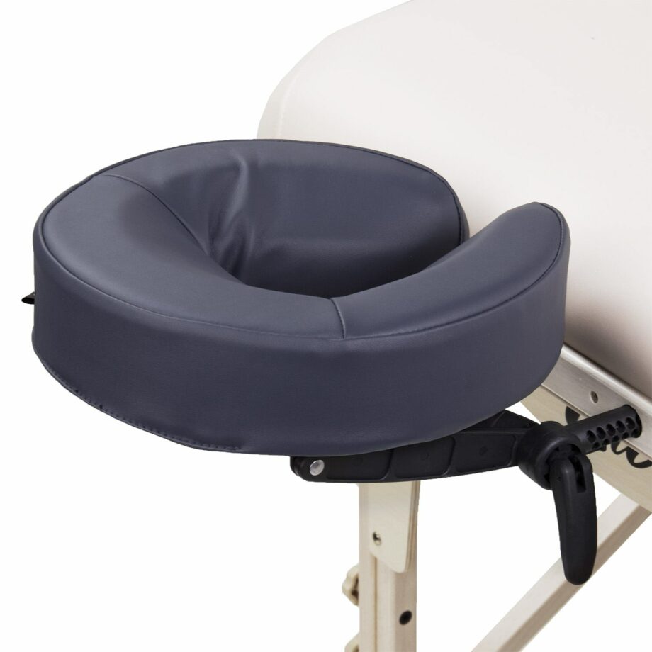 tetiere table de massage bleu structure noire
