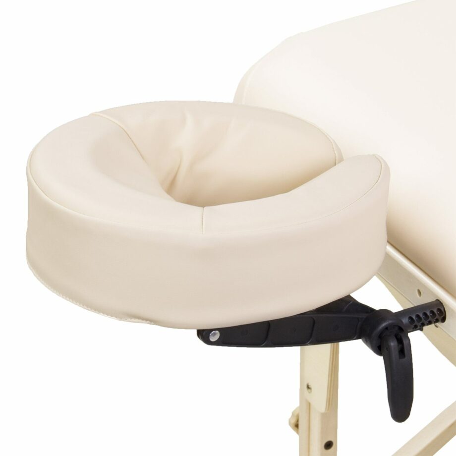 tetiere table de massage creme structure noire
